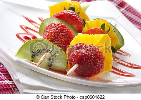 fruta, allsorts, brochetas - csp0601822